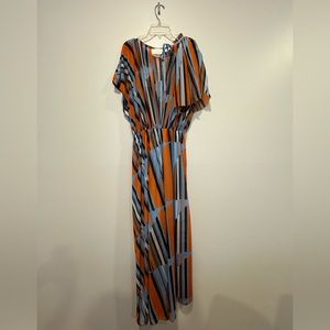 Zara maxi dress multi-colored stripe.